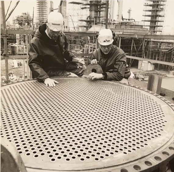 Checking out on a vertical condensor in 1992